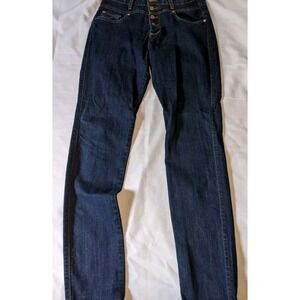 Judy Blue Exposed‎ Button Fly Skinny Dark Wash Jeans Size 11 High Rise